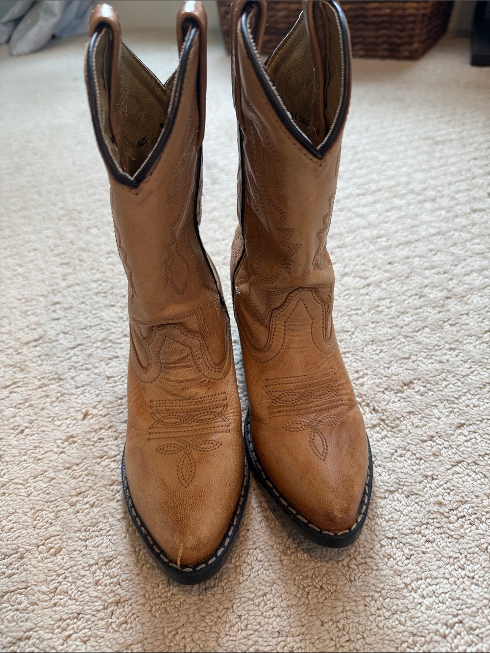 Kids Leather Western Cowboy Boots